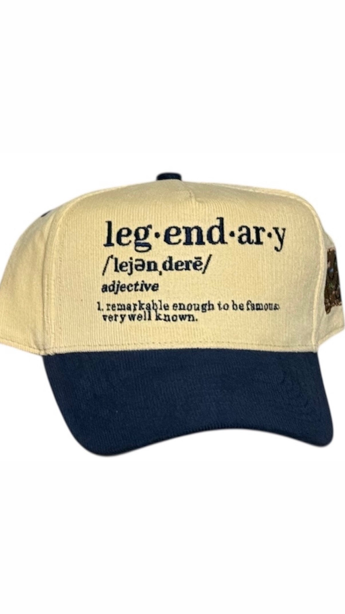 Navy corduroy legendary snapback