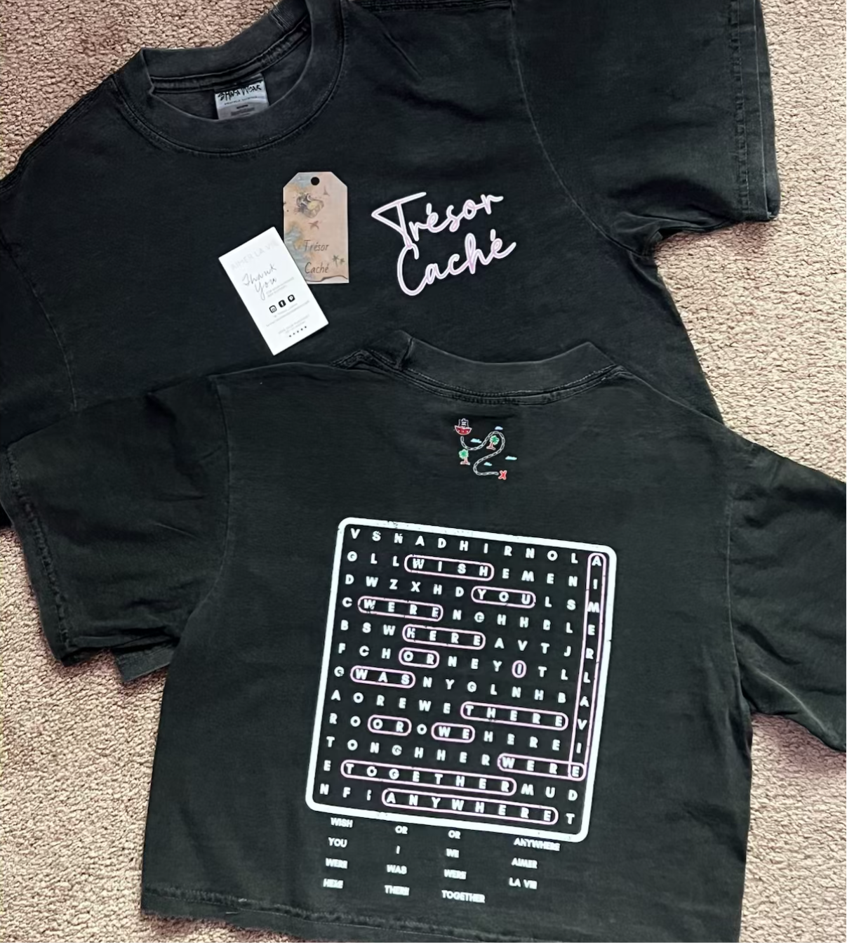 Women’s cropped word puzzle Tee